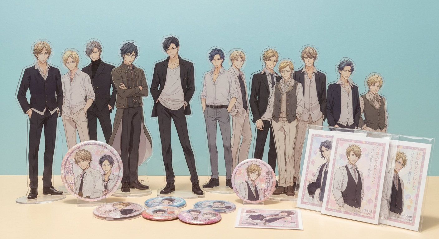 18TRIP otome game acrylic stand badges clear file character goods display