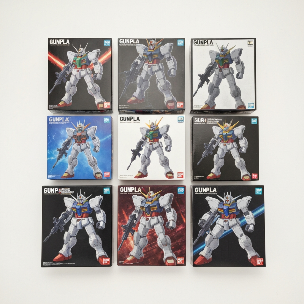 Cheap secondhand Gunpla mecha plastic model kits from Japan