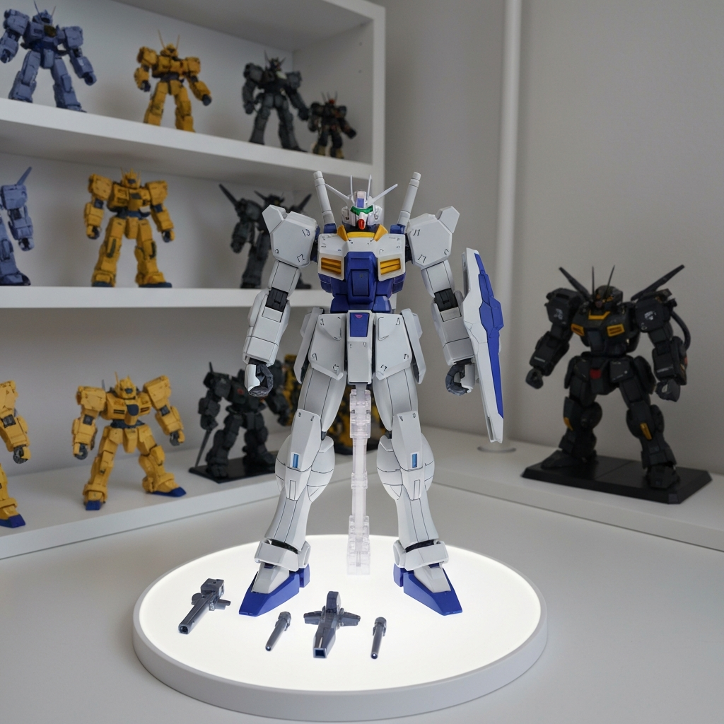 Built Gundam model from cheap Japan-sourced Gunpla kit