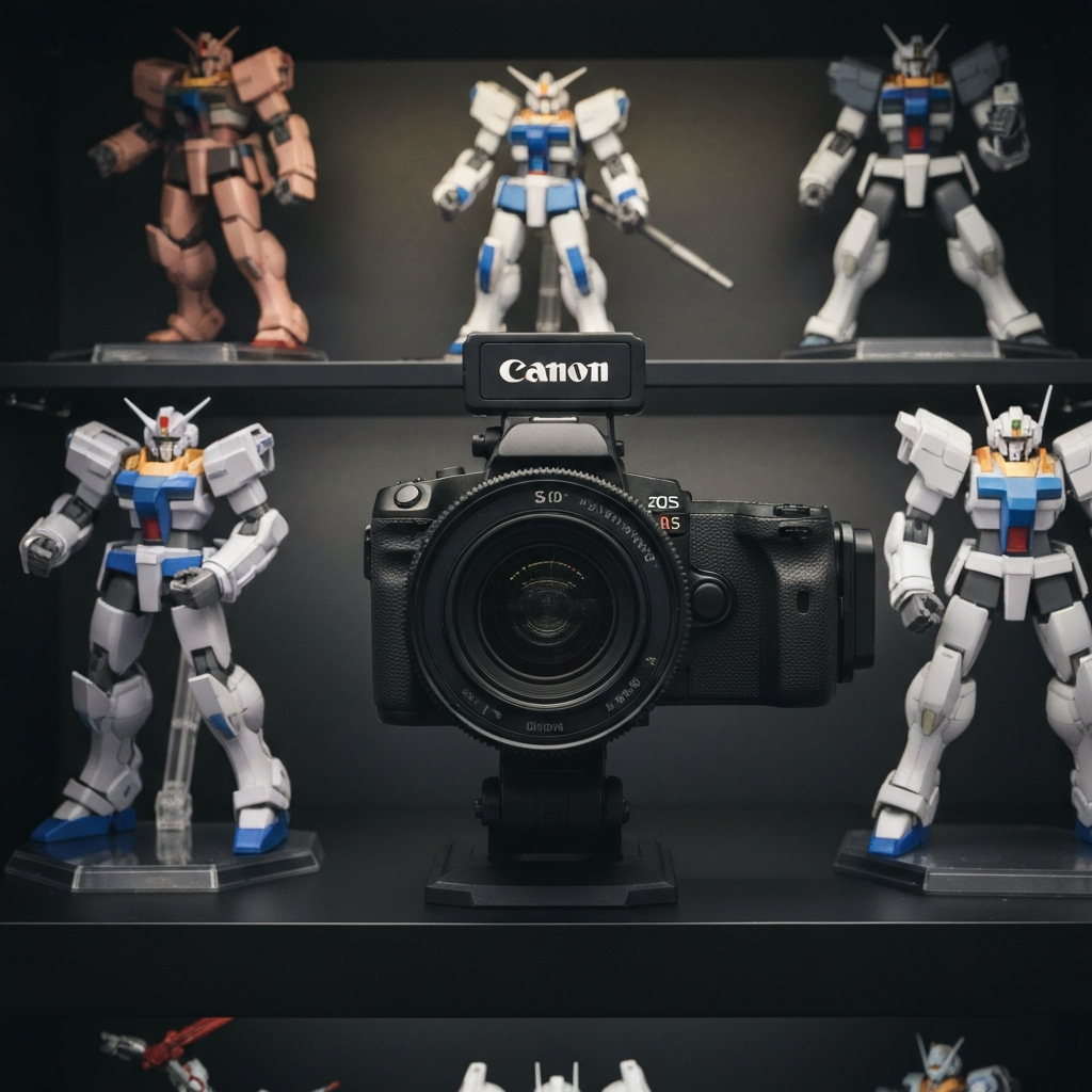 Premium articulated robot action figures displayed on a shelf