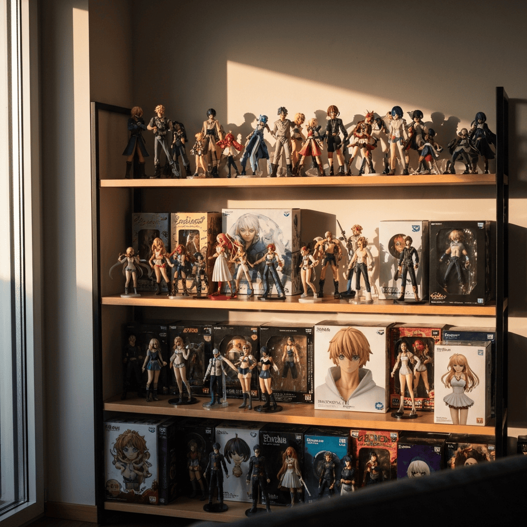 anime figure collector's display shelf