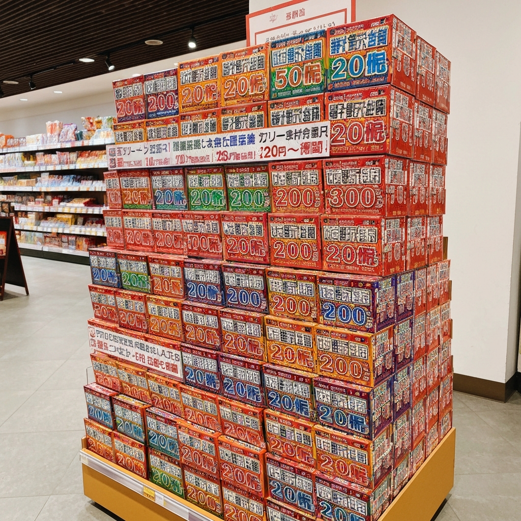 Japanese Ichiban Kuji lottery prize box display