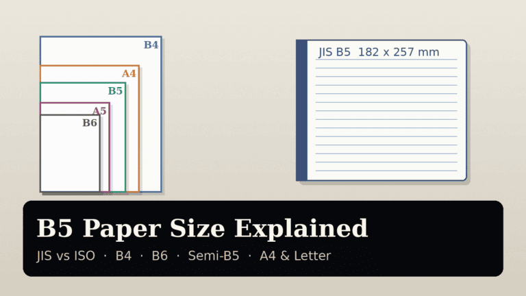 B5 Paper Size: JIS vs ISO and Japanese Paper Sizes (cm, in)