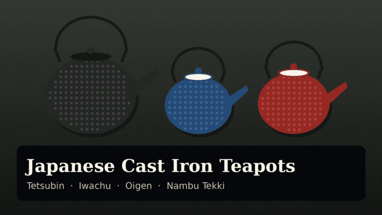Japanese Cast Iron Teapot & Tetsubin: Iwachu, Oigen, Nambu